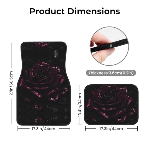 Tapis de sol voiture rose gothique pour masquer l'usure et protéger les sols de SUV