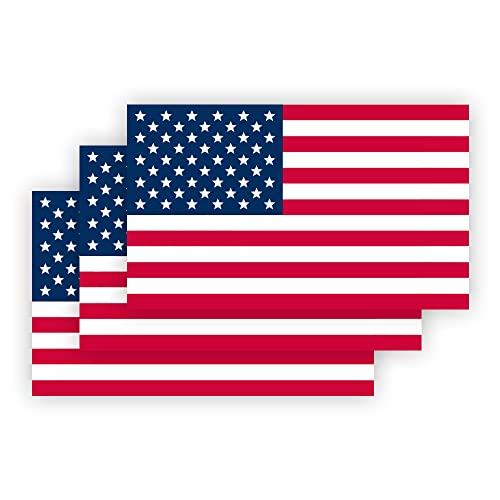 Ignixia American Flag Decals Usa Flag Car Stickers (Pack Of 03) Patriotic Decals 5X3 Inches American Flag Stickers #TOP11