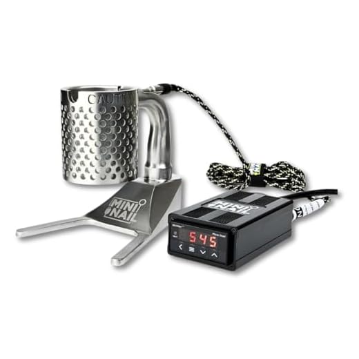 MiniNail Coil Caddy (40mm) – Universal Electric Quartz Heater Kit with Micro Controller Box, 89W Low Power Draw & Power Cord (Black)