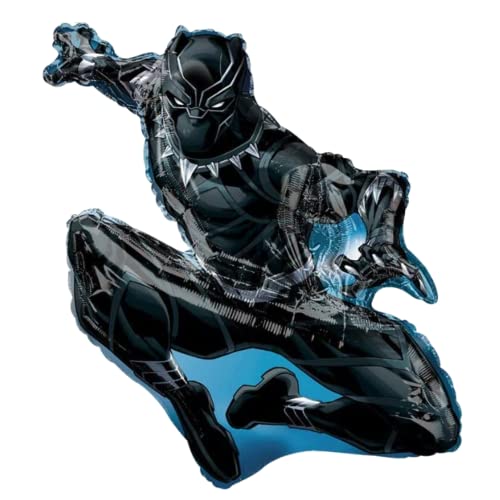 Black Panther Balloon Decorations - Set Of 4 Kids Party Balloons For A Black Pantera Happy Birthday Bouquet Or Wakanda Superhero Theme Ballon Centerpiece Forever Decoration #TOP1