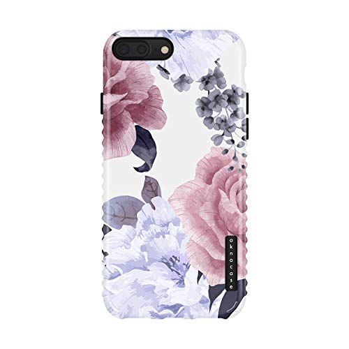 AknaCase Compatible with iPhone 8 Plus case for Girls, Akna Collection Flexible Silicon Cover [Floral Peony](803-U.S)