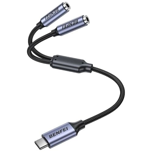 BENFEI USB C to fA3.5mmI[fBIXvb^[AwbhtHA_v^[i2lŉyfL\jAiPhone 16/15 Pro Max/Pro/PlusASamsung Galaxy S23/S22AiPad ProAMa