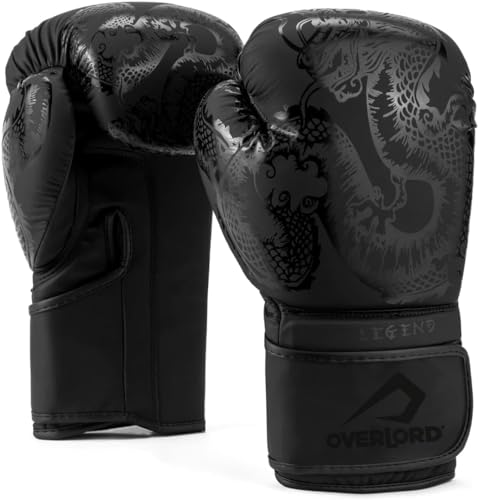Overlord® Boxhandschuhe Legend I Kickboxing, Sparring, Box, MMA I Boxhandschuhe Männer I Boxing Gloves in verschiedenen Größen (Schwarz, 14 oz.) Overlord® Boxhandschuhe Legend I Kickboxing, Sparring, Box, MMA I Boxhandschuhe Männer I Boxing Gloves in verschiedenen Größen (Schwarz, 14 oz.)
