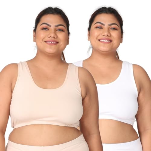Image of Adira | Plus Size Sleeping Bra for Women | Plus Size Bra | Slip On Bras to Wear at Home | Comfortable Bra | Wirefree & High Coverage | Sleep Support | Avoids Stretch Marks | Pack of 2
