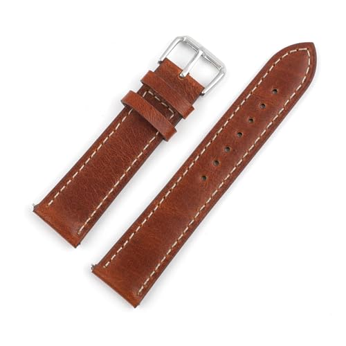 Bracelet montre cuir 20mm vintage homme femme boucle acier style rétro interchangeable