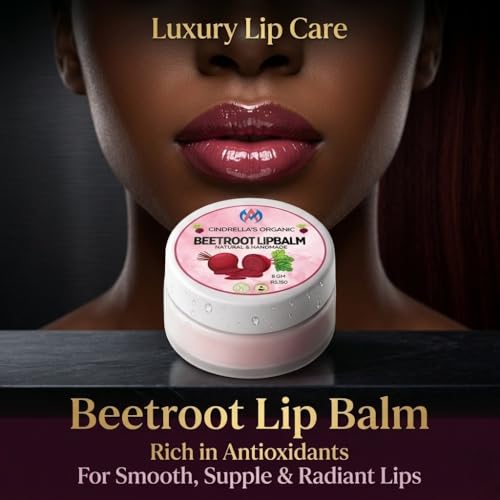 Image of Beetroot Lip Balm for Natural Pink Lips | Hydrating & Moisturizing Lip Care | Repairs Dry & Chapped Lips | Chemical-Free Daily Use Lip Balm for Men & Women