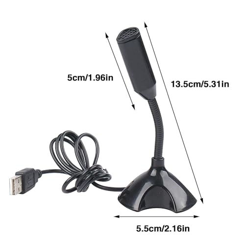 Pzuryhg USB Condenser Microphone for PC with Plug & Play Setup, HD Audio with Adjustable Stand and Noise Reduction, Ideal for Streaming, Podcasting, Voice Recording, Content Creation, and Meetings - imagen 2