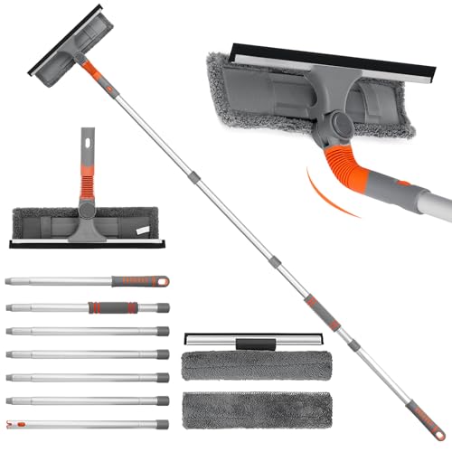 Telescopic Window Cleaning Kit with Bendable Head