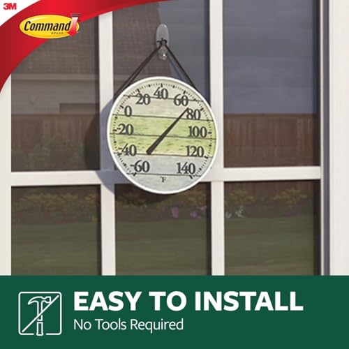 Command Outdoor Medium Clear Wall Hook, 5 Hooks and 6 Strips, Damage-Free Hanging Wall Hook for Hanging Outdoor Wall Decor with Weather Resistant Strips, Holds up to 2 lb - image 5