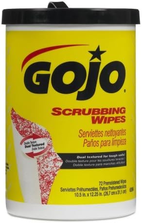 Gojo Dual Textured Scrubbing Wipes Canister 72 Wipes