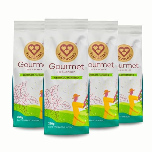 3 Corações Café Torrado e Moído Gourmet Cerrado Mineiro, 250G