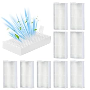 10 Stück HEPA-Filter für ILIFE V3, V3S, V3S Pro, V5, V5S, V5S Pro Staubsauger Ersatzteile, für Ecovacs CR130 CR120 CEN540 CEN250 und für ZACO V5sPro, V5x Saugroboter Ersatzfilter