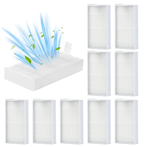 10 Stück HEPA-Filter für ILIFE V3, V3S, V3S Pro, V5, V5S, V5S Pro Staubsauger Ersatzteile, für Ecovacs CR130 CR120 CEN540 CEN250 und für ZACO V5sPro, V5x Saugroboter Ersatzfilter