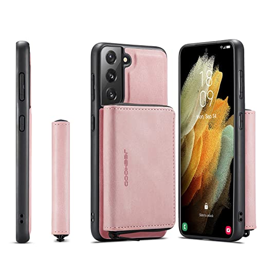 Étui portefeuille amovible pour Samsung Galaxy S22 Ultra avec poche zippée et boucle aimantée