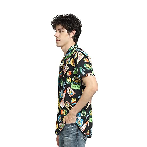 Image of JACK & JONES Men's Printed Regular Fit Rever /Resort Collar Casual Shirt