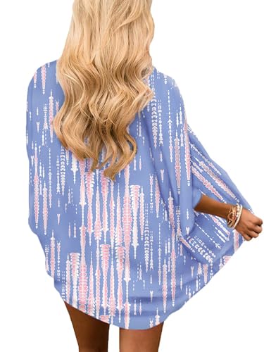 Image of Chunoy Women Short Sleeve Chiffon Kimono Beach Swimsuit Cover Up