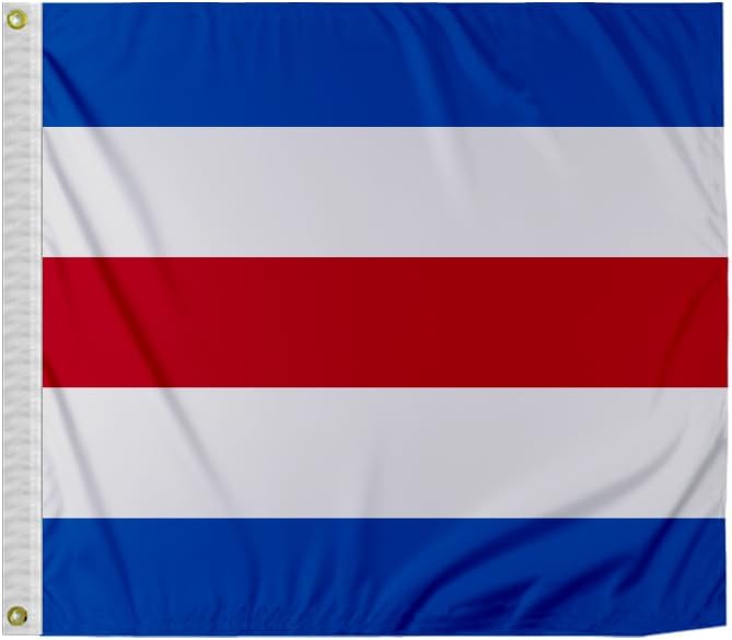 AGAS Charlie Code C Marine Signal 1x1.25 Ft Flag - Printed 200D Nylon - Canvas Header - Brass Grommets - Colorfast & Stitched Edges - Nautical Boat Naval Code Signal