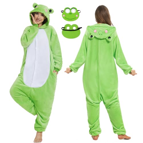 JONRRYIN Onesie Pyjama Damen Herren, Tierkostüm Erwachsene, Unisex Tier Kostüm Pyjama, Pyjama Animal Costume Schlafanzug Jumpsuit (DE/NL/SE/PL,...