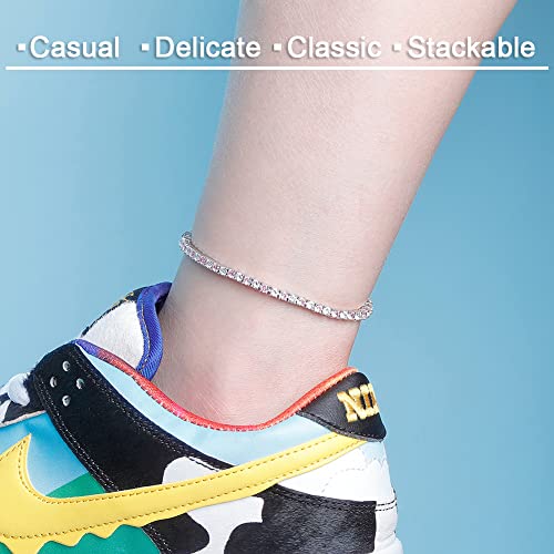 Image of Ankle Bracelets for Women,18K Gold Plated Layered Beads Snake Chain Anklet for Women,Summer Beach Dainty Anklets Foot Jewelry Gift