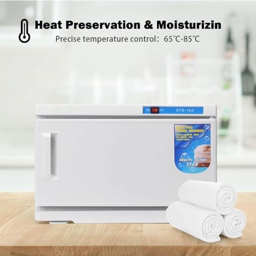 16L Hot Towel Warmer Cabinet with Removable Tray & Non-Slip Feet - Ideal for Salon, Spa, Hotel, Barber Shop - Efficient Towel Heater for Professional Use