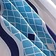 KnSam Duschvorhang 180x200, in Badezimmer Vorhang für Badewanne und Dusche, Fisch Textile Vorhänge Polyester Wasserdicht und Anti-schimmel, Duschvorhänge Waschbar, mit 12 Duschvorhangringe Weiß Blau