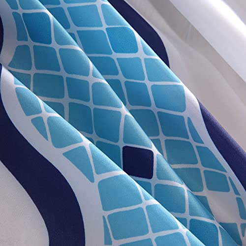 KnSam Narrow shower curtain for corner shower and small bathtub textile bath curtain made of polyester fabric - Image 4