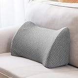 CHERRYARN Lumbar Support Pillow Memory Foam Breathable Support for Office Chair, Car Seat, Sofa, Bed - Relieves Back, Spine, Neck Pain for Ergonomic Comfort Gray 18 * 11 * 7.5in