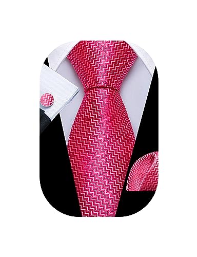 Barry.Wang Pre-Tied for Kids Adjustable Boys Father-son/Brothers Tie Sets Pocket Square Cufflinks Set Teenager Graduation4
