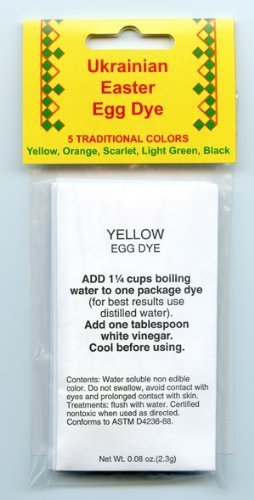 Ukrainian Gift Shop Easter Egg Dye Set - 5 Traditional Colors