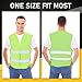 Unittype 30 Pack High Visibility Vests Reflective Safety Vest Mesh Hi Vis Costume Adjustable Size for Men Women Outdoor Works (Fluorescent Green,25.2 x 26.77 Inch)