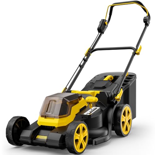 Baikemon 40V 19″ Cordless Lawn Mower, Compatible with DEWALT 2x20V MAX Battery (No Battery), Electric Lawn Mower with 6-Height Adjustment, 2-in-1 Cutting System, 3-Level Adjustable Handle