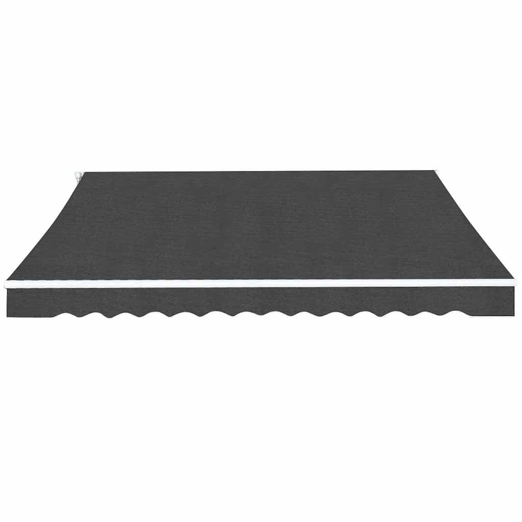 Tenda da sole con braccio articolato, 500 cm, antracite, tenda da sole manuale con manovella, robusto telaio in alluminio con rinforzo in metallo, protezione solare regolabile per terrazza e