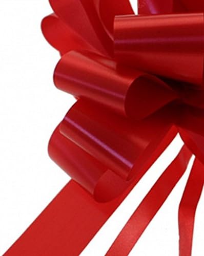 INERRA Wedding Car Decoration Kit - 3 x Large Pre-Assembled 7” Bows with 14-Loops and 7 Metres of Ribbon - With Colour Match (Red) - Image 3