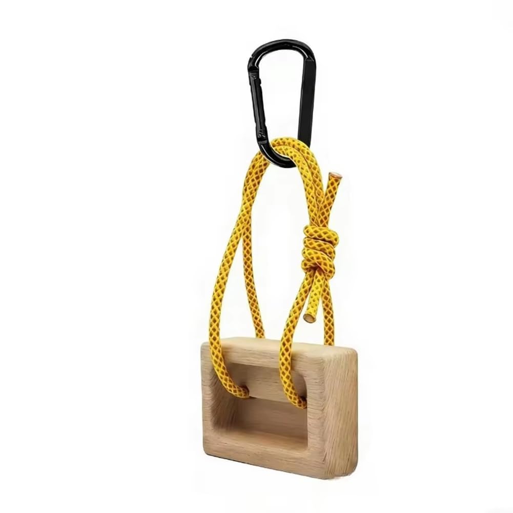 Ehwisbe Climbing Hangboard Wooden Dual Pocket Grip Blocks for Finger and Forearm Strength Training Power Forearm Training