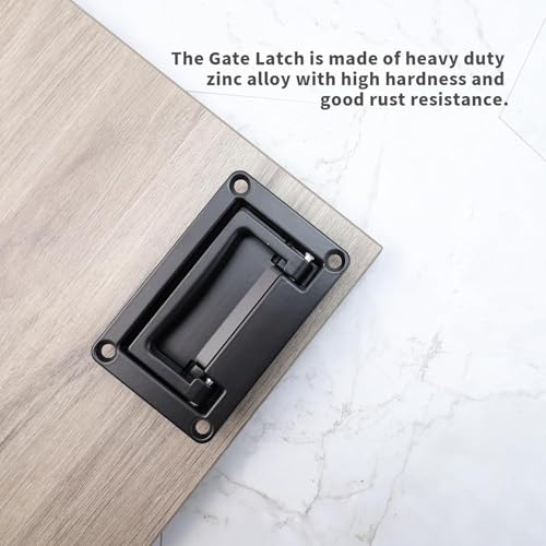 Image of Bitray Recessed Pull Handles Hatches Pull Handle Black Toolbox Recessed Flush Pull Handle for Deck Hatch -2Pcs