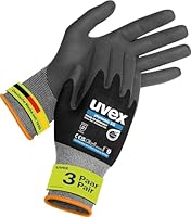uvex phynomic XG, 3 Paar - Montagehandschuh, Schutzhandschuh, Arbeitshandschuh - extra grip, wiederstandsfähig & feinfühlig - schwarz, grau - Größe 08/M