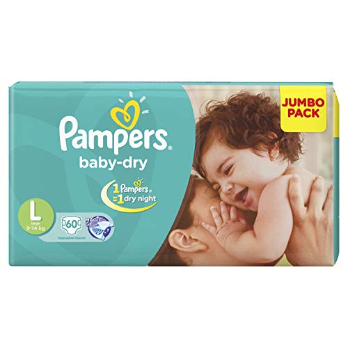 Image of Pampers Active Baby Diapers, Large, 78 Count & Pampers Baby Dry Diaper Pants, Large (60 Count)
