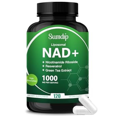 NAD Supplement 1000mg Pure - Liposomal NAD+ Supplement with Nicotinamide Riboside, Resveratrol,Green Tea Extract - Energy Supplements for Men & Women - NAD Plus - 120 Capsules