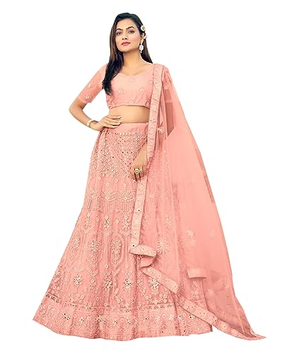 Lehenga Choli vêtement de fête indien traditionnel femme soie coton X-Large taille 1274