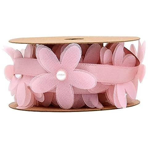 Decor Ribbons 2meters Craft Wrapping Ribbon for DIY Gifts,Hair Bows,Cards,Craft Fabric,Wedding (Pink) Cover