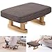 Stowetry Foot Stool, Pouffe Footstool with Removable Cover, Linen Fabric Small Footstool with Cushion, Footstools for Living Room Entryway Office Bedroom (Dark Gray)