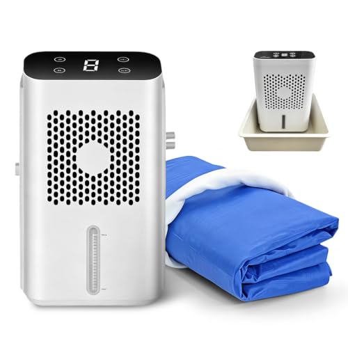 Colchón de Agua Refrescante, Cubrecolchón Refrescante con Pantalla LCD Sistema de Colchón Eléctrico para Dormir Caliente y Sudor Nocturno Depósito de Agua de 1,7 L (160 x 70 cm)