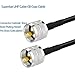 Superbat CB Jumper Cable PL-259 to PL-259 Coax UHF Jumper Cable 10ft RG58 for HAM & CB Radio, Antenna Analyzer, Dummy Load, SWR Meter
