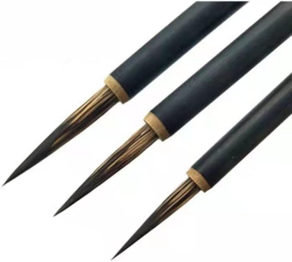 3pc Chinese Calligraphy Painting Fine Line Brushes Meticulous Watercolor Painting Line Drawing Brushes