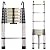 Telescoping Ladder,10.5FT,Heavy Duty 330lbs Max Capacity,Suitable for RVs, attics, Rooftops (Silver, 10.5 FT with 2 Hooks)