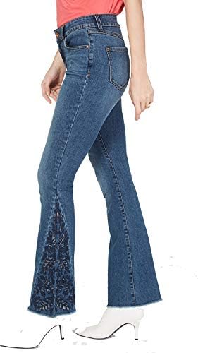 International Concepts Petite Embroidered Boot-Cut Jeans