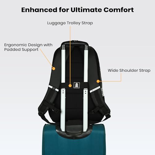 Image of HOT SHOT QUANTUM 1355| 35 L unisex laptop backpack |15.6 inch|Detachable Key Ring,|Trolley sleeve|laptop bag for men|office & college|bag for men & women