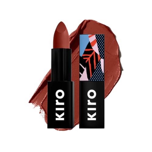 Image of Kiro Moist Matte Lipstick - Spicy Cinnamon (Rust Brown), 4.2g | Super-Pigmented, Long-Lasting, Moisturizing, Non-Drying, Non-Feathering, Smudge Proof | Skin Care Infused with Natural Oils