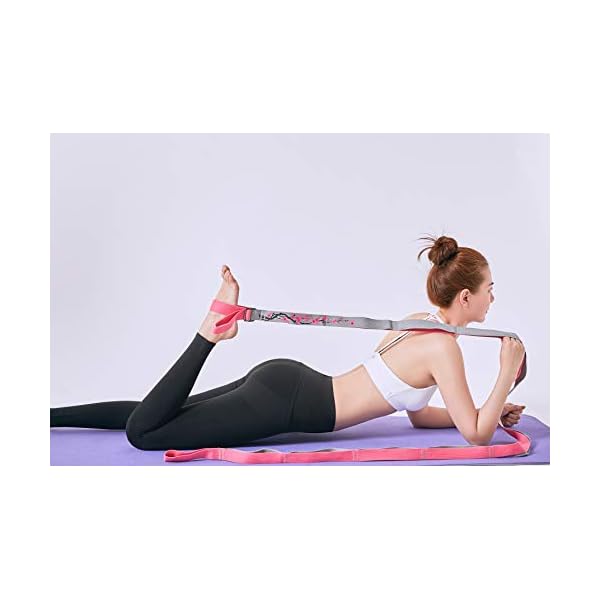 Yoga Strap with Loops, Door Flexibility &Stretching Leg Strap, Dance Gymnastics Training, Ballet or Any Sport, Perfect Home Equipment 商品名称