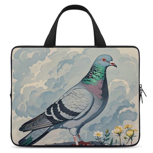 Sac ordinateur 43,2 cm contre les chocs - Sacoche bandoulière pigeon gris ergonomique